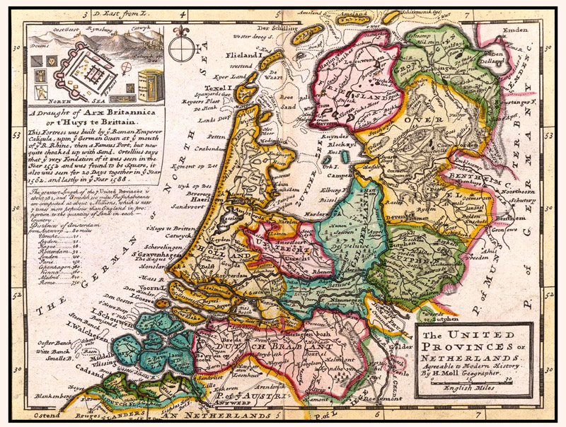 Nederland United Provinces 1732 Hermann Moll